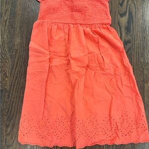 Charming Coral A-Line Kids Dress